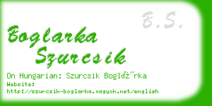 boglarka szurcsik business card